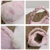 Y2K FLUFFY Women's Bag 2023 Winter Eco Bag Korean Plush Twisted Hande Sling Bag Furry Saddle Fur Tote Handväska Varma plånböcker Q4DT#