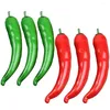 Decorative Flowers 6 Pcs Simulated Pepper Model Kids Presents Fake Chili Freinds Gift Poly Dragon Chic Po Prop
