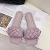 Slippers Comem Dames Platte Gevlochten Dames Zomer Sandalen Casual Open Teen Leer Buiten 2024 Damesschoen Damesschoenen