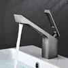 Banyo lavabo musluklar siyah havza musluk moda silah gri soğuk mikser yaratıcılık vanity musluk tek sap güverte