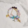 Braccialetti Anime Genshin Impact Sangonomiya Kokomi Alla moda Coda di pesce Conchiglia Agata nera Opale Bracciale con perline Coppia gioielli Regalo di compleanno