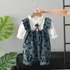 Kleidungssets Geborenes Baby Mädchen Kleidung Outfits Polka Dot Overalls Hemd 2-teiliger Anzug für Mädchen 1. Geburtstag Kinderkostüm