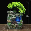 Decorative Figurines Desk Waterfall Fountain Rockery Landscape Bonsai Meditation Flowing Water Fountains Home Decoration