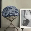 Berets Newsboy Hats الإصدار الكوري التصميم Y2K Hole Star للأمام لربيع/الصيف الأدب الدنيم القصيرة البني Beret Men H240330