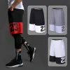 Ställer män som kör kompressionssportkläder Set Basketball Jersey Match Suit for Younger Workout Elastic Tracksuit