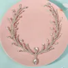 fi Sier Rhineste Bridal Forehead Chain Handmade Diamd Headband Wedding Headdr Jewelry Accories N5jE#