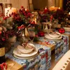 Corredor de mesa natal boneco de neve celeiro corredores cômoda cachecol decoração inverno natal decorações de jantar 2024 yq240330