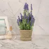 Decorative Flowers Fake Artificial Potted Lavender Vases Home Decor Faux Lavenders In Pots Plants Office