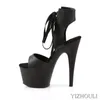 Dance Shoes Pole Show 17 cm High Heel Ankle Boots med 7 tum avsmalnande tå Sexig bankettdans