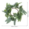 Castiçais 2 pcs velas pequenas eucalipto grinalda anéis domésticos para mesa de primavera peças centrais casamento