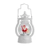 Portacandele LED Lanterna di Natale Babbo Natale Allegro Decorazioni Ornamenti Anno Portalampada a olio Natale elettronico W0W9