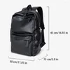 Mochila SYZM Alta Qualidade Mulheres Soft PU Couro Homens Mochilas Laptop Bag À Prova D 'Água Grande Capacidade Viagem SchoolBag