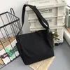 Sac à bandoulière en toile épaissie Étudiant Postman Femelle Wear-résistant Sac en toile Sacs à bandoulière Sacs à main de style japonais pour femmes 63dH #