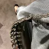 2024 Femmes Nouveau Fi Vintage Ccise Chaîne épaisse Sac de selle sous les bras Sac à bandoulière Sac à chaîne Bureau Quotidien Noir Z7kO #