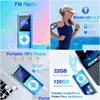 Lecteurs Mp3 Mp4 avec Bluetooth 5.0, musique, carte Tf 32 go, écouteurs Fm, Hifi Portable, livraison directe, électronique Ot5Zd