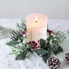 Świece uchwyty ozdoby świąteczne uchwyt na wieniec centralny element sztuczny jagoda impreza ślubna dekoracja stołu ślubnego