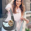 Portadores de gato Dog Sling Carrier Bolsa de ombro ajustável lavável Soft respirável