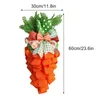 Декоративные цветы, искусственные пасхальные морковные гирлянды, венки, 60 см, настенный оранжевый камин, уникальные креативные дверные гирлянды из мешковины
