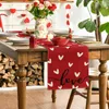 Nappe de table en lin imprimé amour délicat pour la Saint-Valentin, chemin de drapeau de fête, 60 pouces de Long