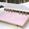 Prześcieradła kolorowy różowy fiolet A5 A6 Notebook Papier Władze Spiralne Indeks spoiwy Wewnątrz strony Daily Miesięczny program tygodniowy