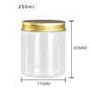 Storage Bottles Aluminum Lid Plastic Jar 100ml 120ml 150ml 150g 200ml 250ml 24pcs Transparent Clear Empty Cosmetic Cream Packaging Container