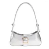 Evening Bags Smooth Shoulder Bag Korean Style Faux Leather For Women With Adjustable Straps Capacity Chic Glossy Finish