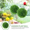 Dekorativa blommor mycket simulering gräsboll utomhus inomhus hängande topiary plast