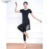 Vuxen Oriental Latin Belly Dance Tops Pants Classical Dance Clothes Modern Dance Ladies Adult Practice Clothes Mesh Stitching K8YJ#