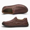 Dabbqis Lefu Casual Leather, Chaussures de conduite légères One Step, Hommes