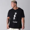 T-shirty męskie 3xl Wygodne duże duże męskie T-shirt moda Moda 3xl T-shirt Summer Gym z krótkim rękawem Bawełny T-shirt J240330