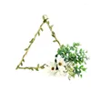 装飾的な花Beau-Artificial Floral Hoop Iron Hange Houng Freath Garland for Home Office Garden Porch Balcony Wedding Party Wall Window