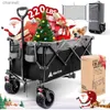 Camp Furniture Foldable Trolley Heavy Duty Foldable Wagon With Brakes Folding Cart With Wheels Portable Utility Folding Garden Cart for Outdoor YQ240330
