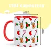 Mugs Personalized Christmas Reindeer Cups Custom Coffee Mug Cup Merry Gift For Family Drink Juice Xmas Party Gifts