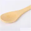 Spoons 13Cm Round Bamboo Wooden Spoon Soup Tea Coffee Honey Stirrer Mixing Cooking Tools Catering Kitchen Utensil Sxaug06 Drop Deliver Dhlo8