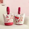 Miniso Mikko Mian Mian Strawberry Dumpling Series Tote Bucket Bag R1ka#