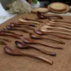 Spoons 6 Pcs Wooden Coffee Scoop Spoon Bean Teaspoon Japanese-style Kitchen Utensil