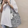 Coreano chique grande casual sacola leopardo bolsa de ombro senhoras bolsa de lona nova loja estudante impressão bolsa bolsa mujer p1HI #