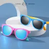 Lunettes de soleil Lm Nouveaux enfants lunettes de soleil polarisées garçons filles lunettes de soleil cadre en silicone lunettes de sécurité pour enfants bébé Uv400 lunettes avec étui