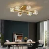 Plafonniers tout cuivre lumière luxe salon atmosphérique salle à manger chambre principale étude lampe en cristal