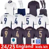 2024 2025 Jerseys de football en Angleterre 24/25 Saka Fode Bellingham Grelish Rashford Sterling Team Kane Kane Football Shirt Shirts Red Blue Blue Men Kits Kits Kits