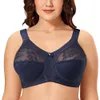 Nouveau soutien-gorge en dentelle de taille plus pour femmes sous-vêtements féminins sans fil Ferme Fil's mince creux