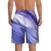 Men's Shorts Marble Print Board Summer Flow Abstract Hawaii Beach Short Pants Males Running Surf Comfortable Design Swimming Trunks
