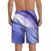 Pantaloncini da uomo Bordo con stampa in marmo Flusso estivo Astratti Pantaloni corti da spiaggia alle Hawaii Maschi che corrono Surf Costume da bagno dal design confortevole