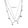 Chains Double Layer Star Beaded Chain Necklace Elegant Alloy Material Neckwear