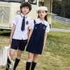 Sommer Schuluniform Jungen Mädchen Puppe Kragen Top Hemd Weste Dr Shorts Anzug Japanische Süße Graduai Chor Kostüme 69Fi #