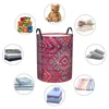 Sacs à linge Vintage rose oriental bohème marocain oeuvre panier grand panier de rangement géométrique diamant filles garçons organisateur de jouets