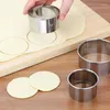 Baking Tools 1/5Pcs Stainless Steel Mold Round Dumpling Skin Cutting Mould DIY Biscuit Pastry Fondant Kitchen Accessories