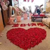 100pcs artificiel faux pétales de rose coloré rouge blanc or roses pétale frs pour la fête de mariage romantique faveurs decorati 18Vh #
