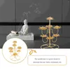 Candle Holders Candlestick Worshiping Buddha Brass Decor Delicate Candleholder Accessory Oil Lamp Iron Decorative Stand Household Exquisite
