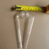 Quemador de aceite de vidrio de tubo doble de 5,5 pulgadas, tubo de aceite de vidrio transparente grande de 14cm, tubo de mano para fumar